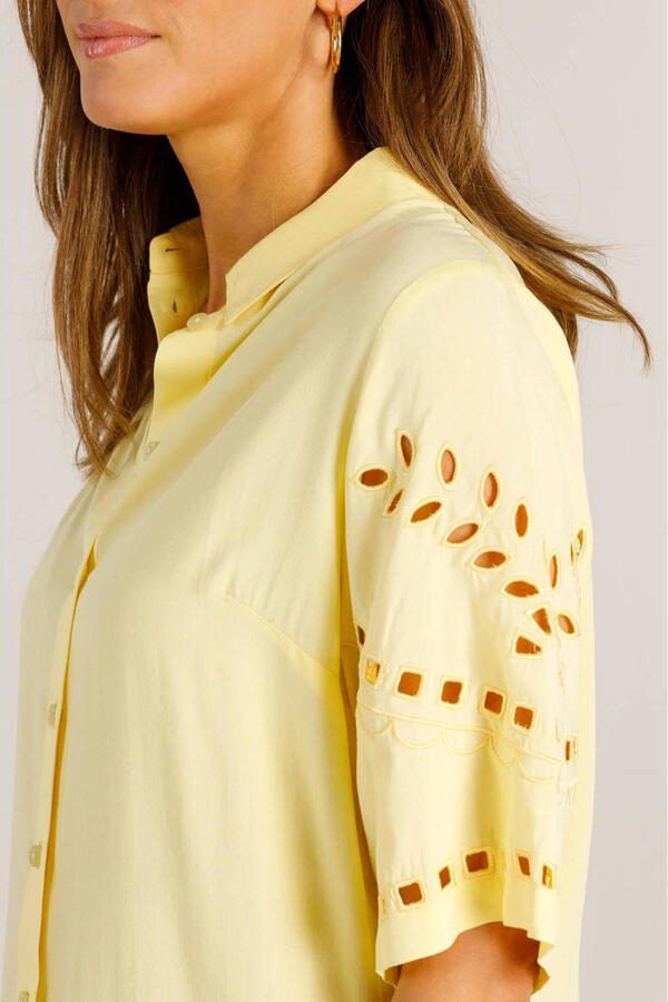 Ivy Beau blouse geel broderie - Foto 3