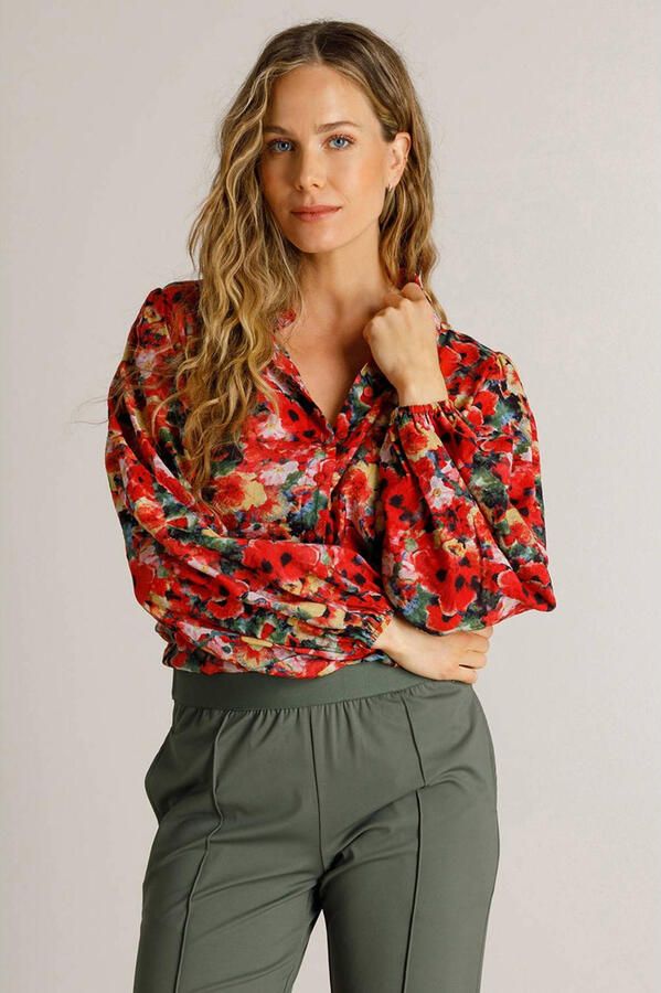 Ivy Beau blouse met print rood