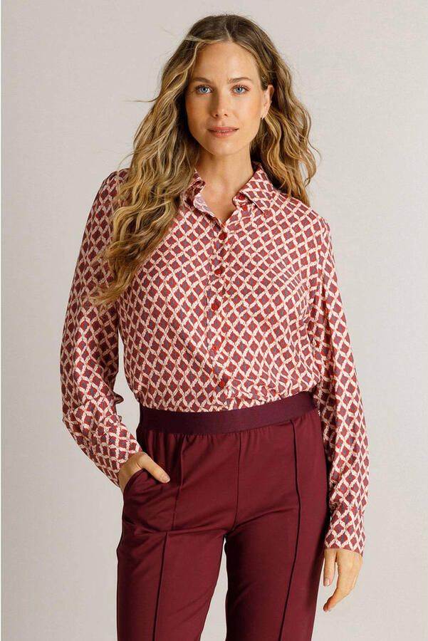 Ivy Beau blouse met print rood