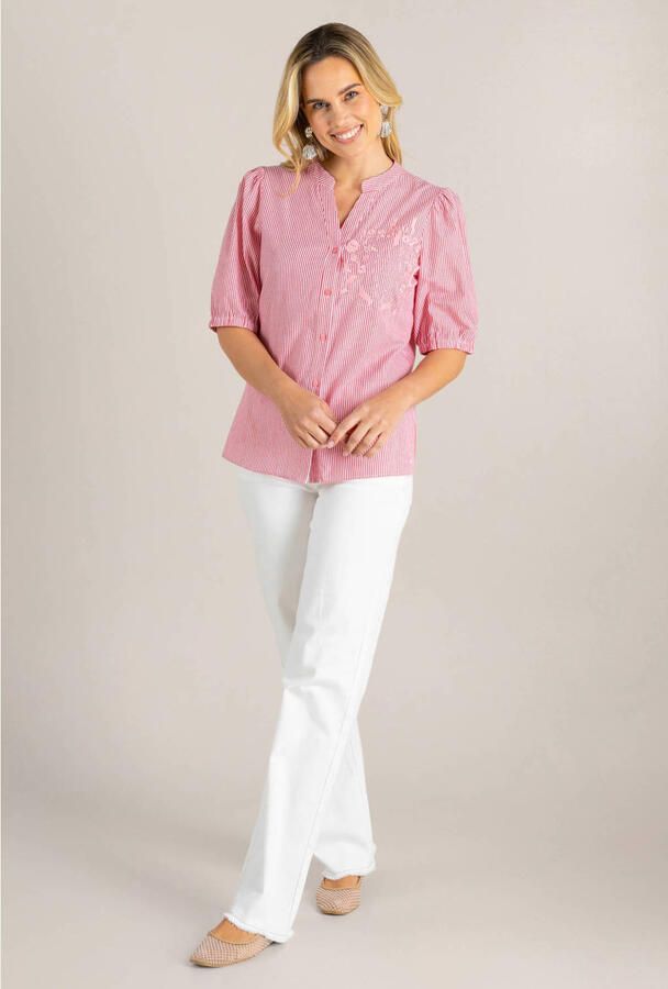 Ivy Beau blouse rood broderie - Foto 3