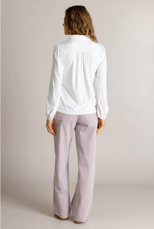 Ivy Beau travelstof blouse wit - Foto 3