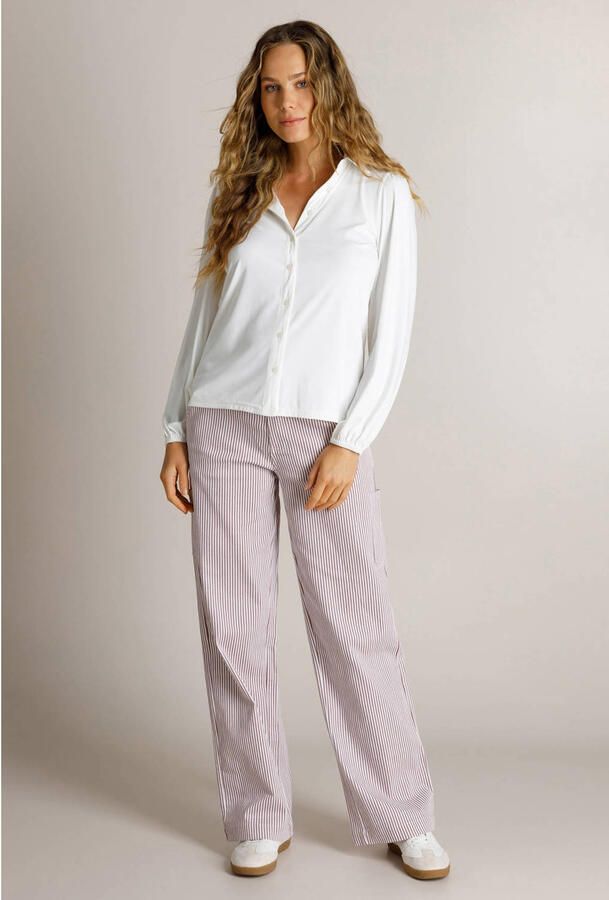 Ivy Beau travelstof blouse wit - Foto 2