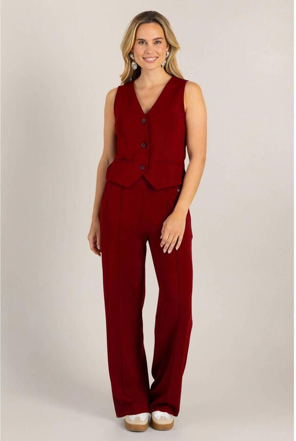 Ivy Beau broek donkerrood - Foto 3