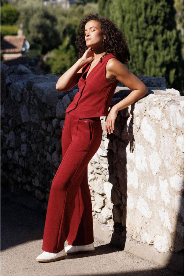 Ivy Beau broek donkerrood - Foto 2