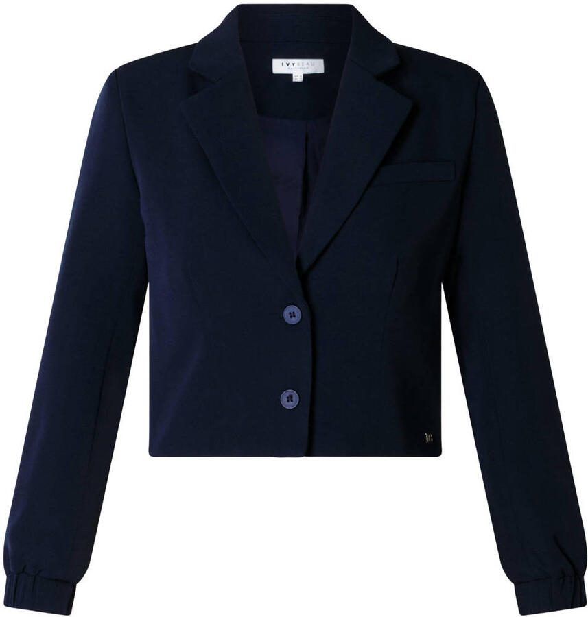 Ivy Beau cropped blazer donkerblauw - Foto 2