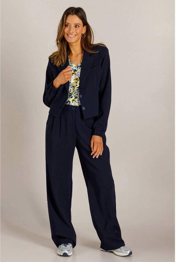 Ivy Beau cropped blazer donkerblauw - Foto 3