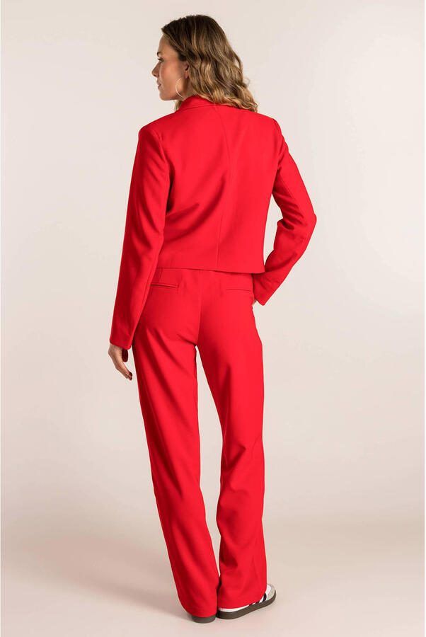 Ivy Beau cropped blazer rood - Foto 3