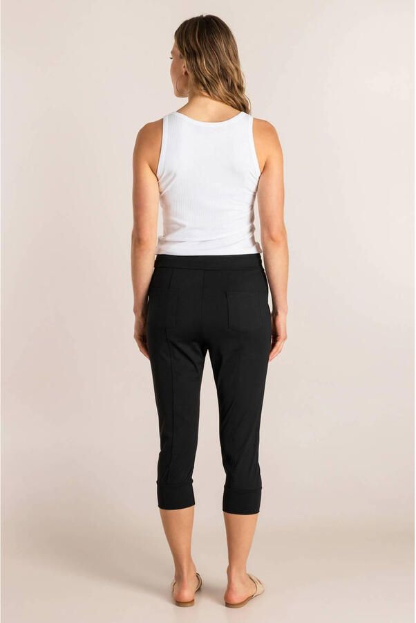Ivy Beau cropped broek travelstof zwart - Foto 2