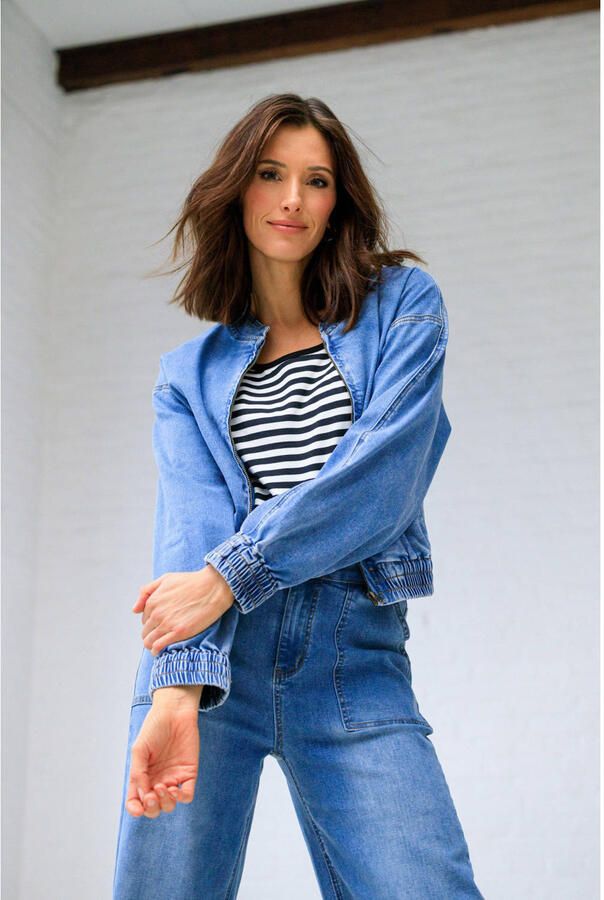 Ivy Beau denim spijkerjas medium blue denim