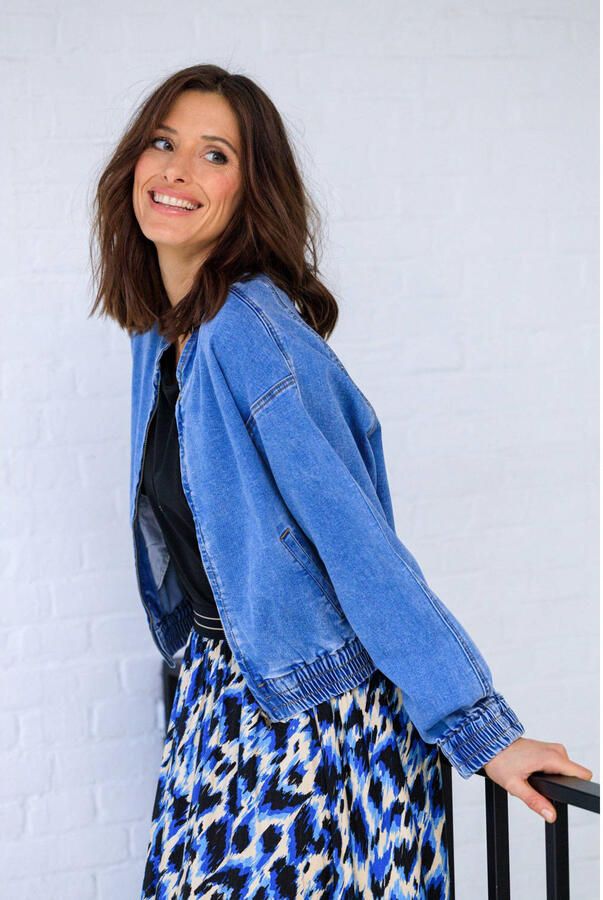 Ivy Beau denim spijkerjas medium blue denim - Foto 2