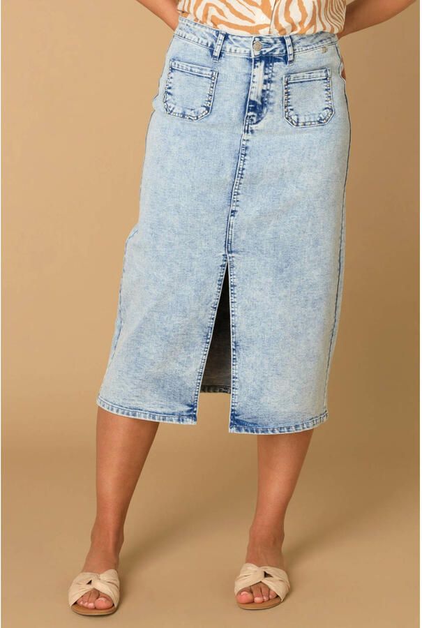 Ivy Beau denim spijkerrok light blue denim