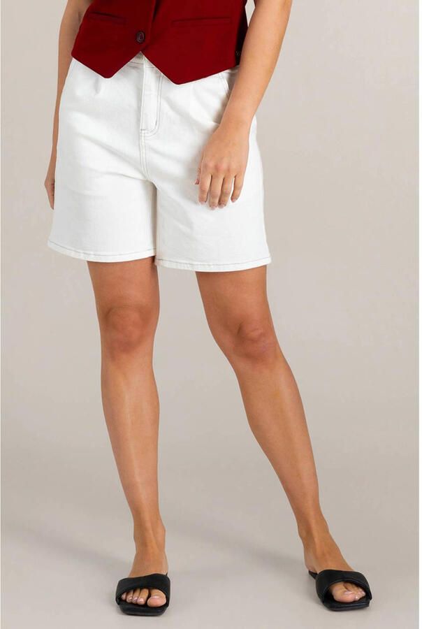 Ivy Beau denim straight regular waist short wit