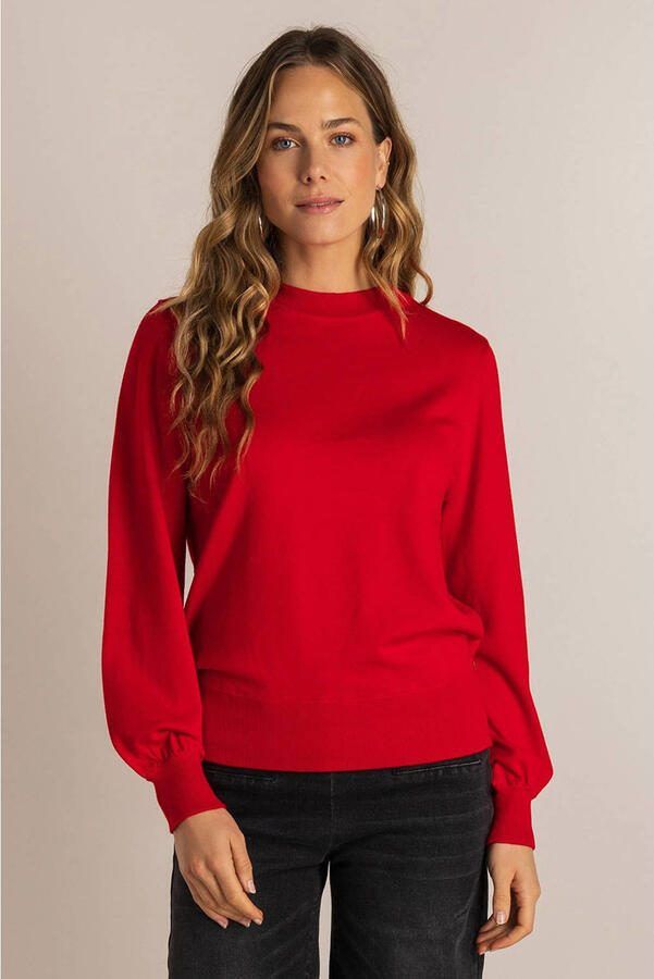 Ivy Beau fijn gebreide trui rood