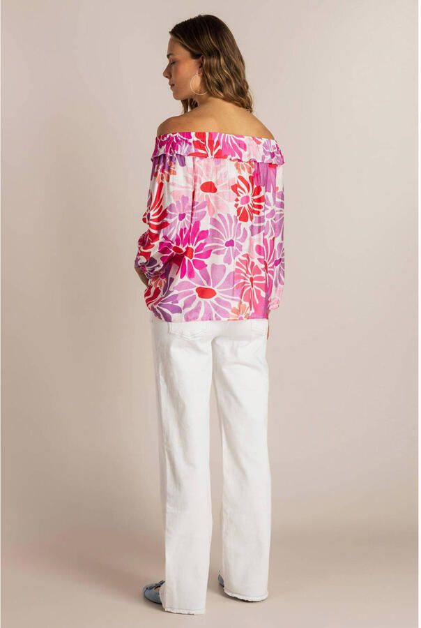 Ivy Beau gebloemde blousetop roze - Foto 2