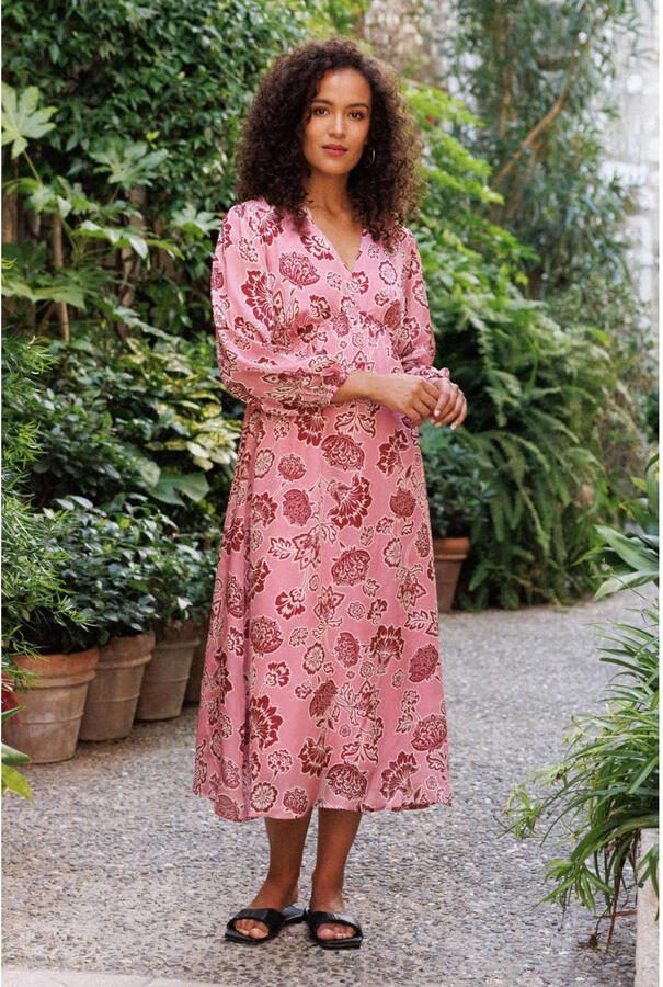 Ivy Beau gebloemde jurk roze - Foto 2