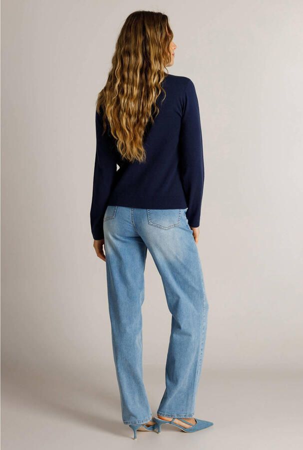 Ivy Beau gebreid vest donkerblauw - Foto 3