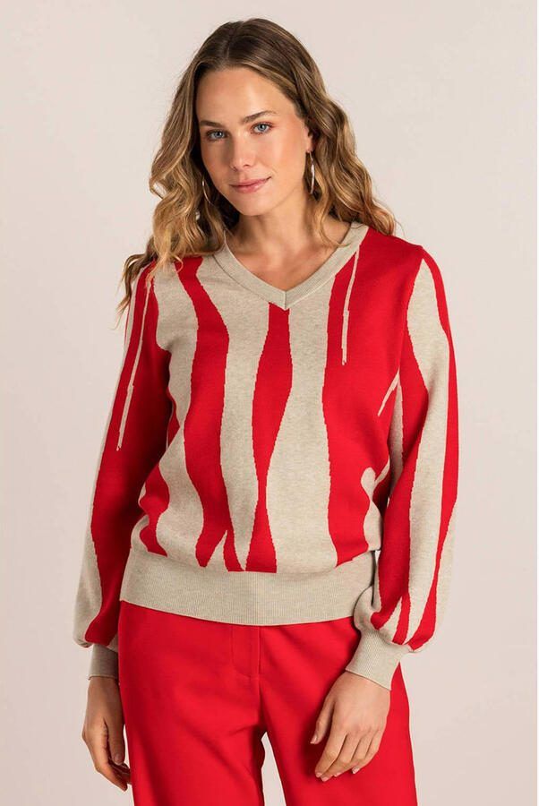 Ivy Beau gebreide trui beige