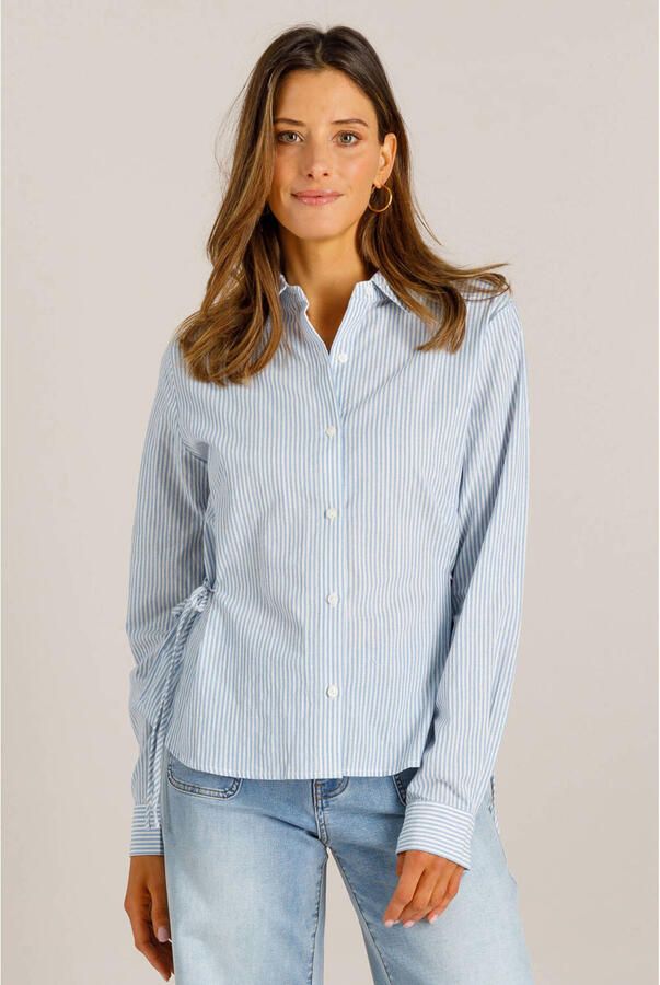 Ivy Beau gestreepte blouse blauw