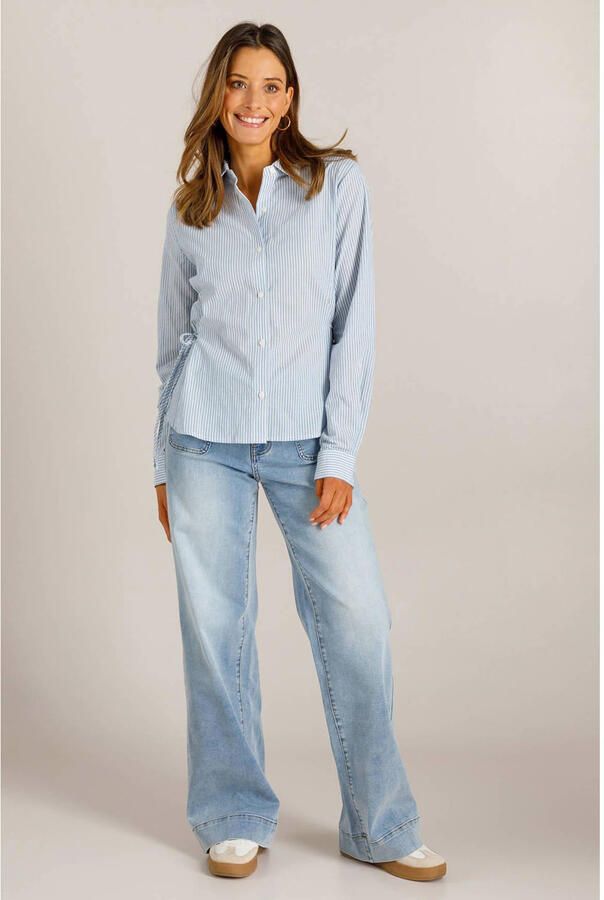 Ivy Beau gestreepte blouse blauw - Foto 3