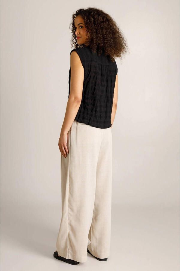 Ivy Beau gestreepte blouse zwart - Foto 2