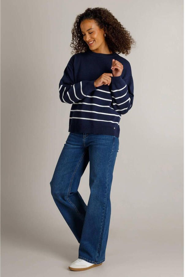 Ivy Beau gestreepte trui blauw - Foto 3