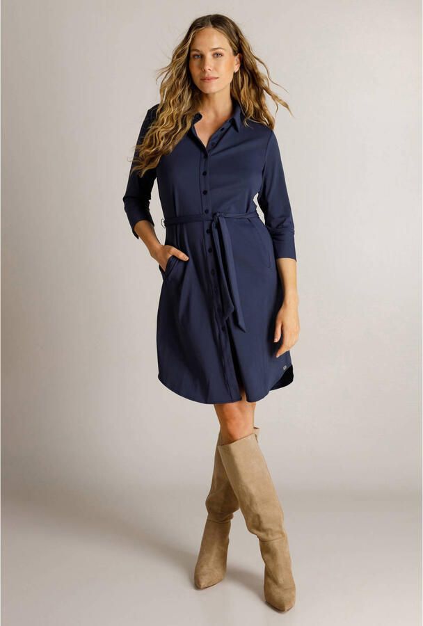 Ivy Beau jurk travelstof donkerblauw