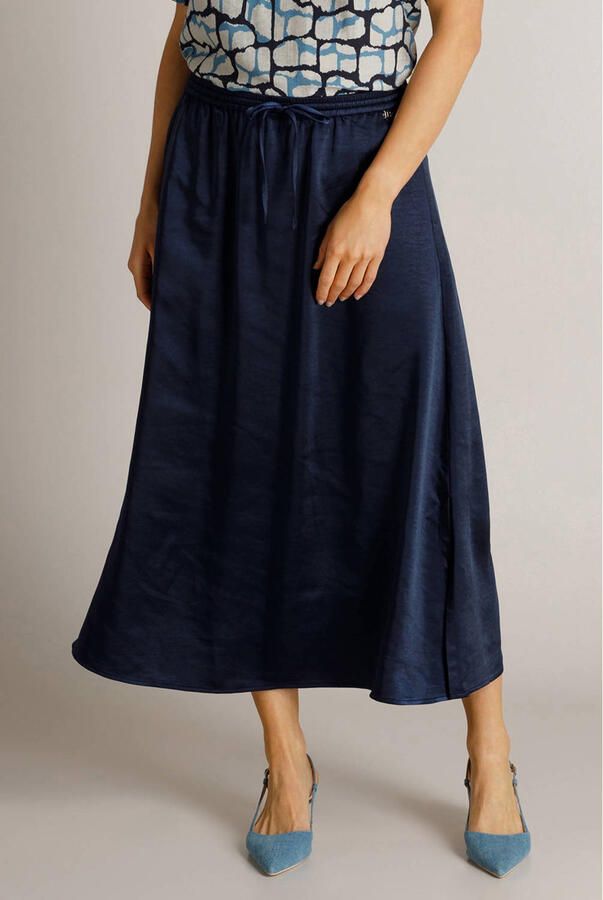 Ivy Beau midi rok donkerblauw