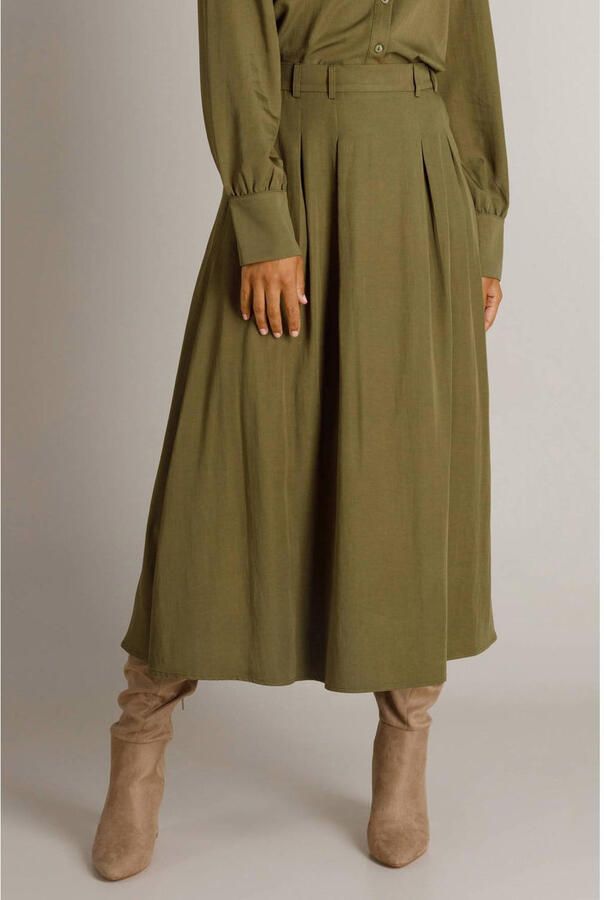Ivy Beau midi rok groen