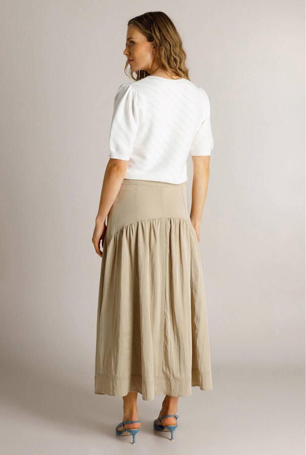 Ivy Beau midi rok licht kaki - Foto 3