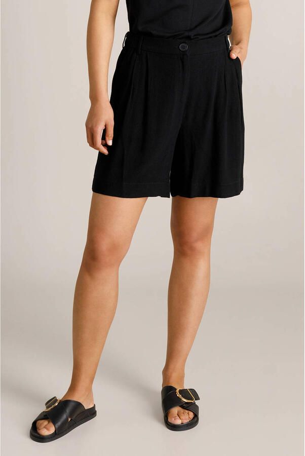 Ivy Beau regular waist bermuda short zwart