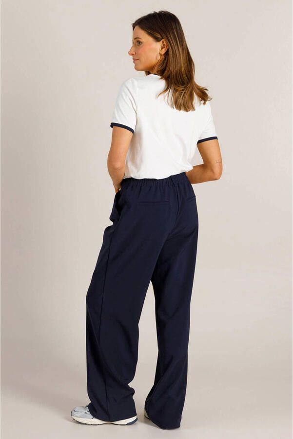 Ivy Beau straight high waist pantalon donkerblauw - Foto 2