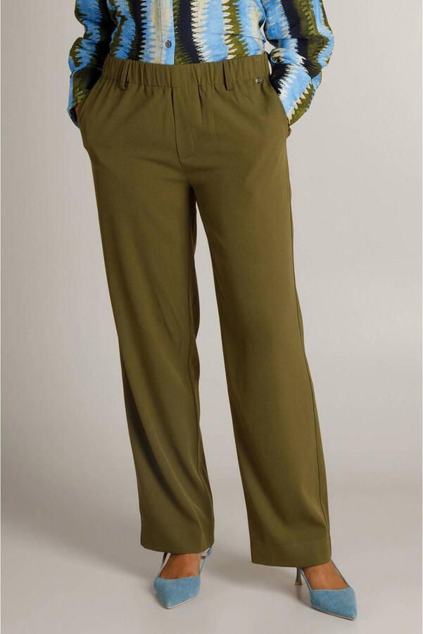 Ivy Beau straight leg broek groen