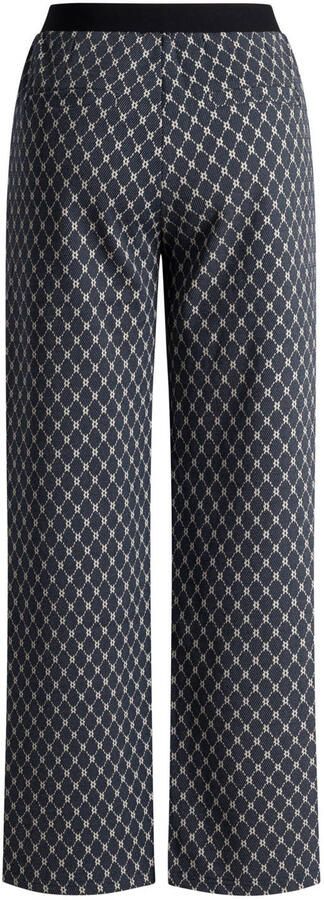 Ivy Beau straight leg broek met print blauw - Foto 3
