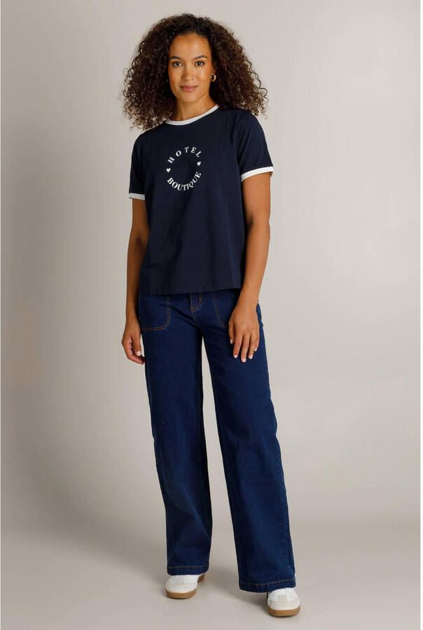 Ivy Beau T-shirt met print donkerblauw - Foto 2