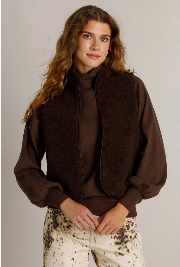 Ivy Beau teddy gilet bruin