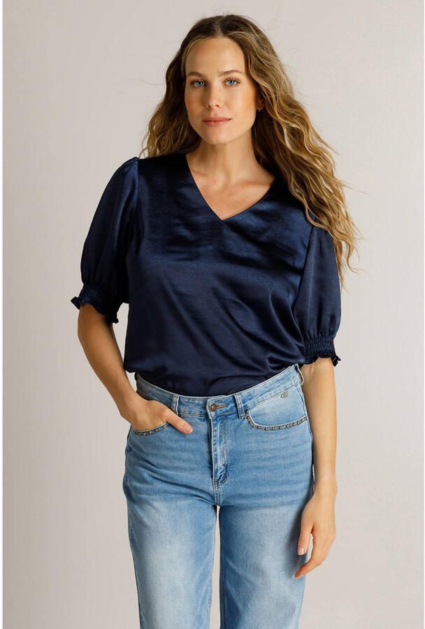 Ivy Beau blousetop donkerblauw