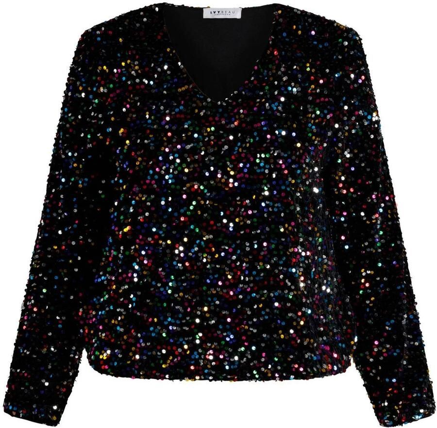 Ivy Beau top met pailletten meerkleurig