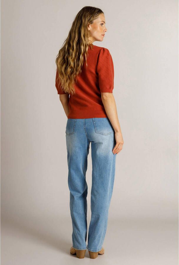 Ivy Beau fijn gebreide top rood - Foto 2