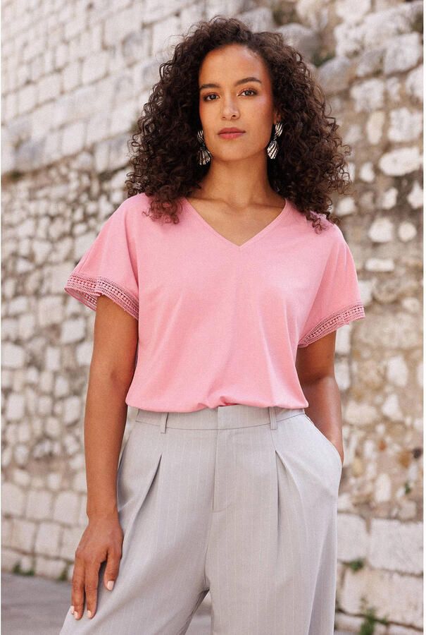 Ivy Beau top roze broderie - Foto 2