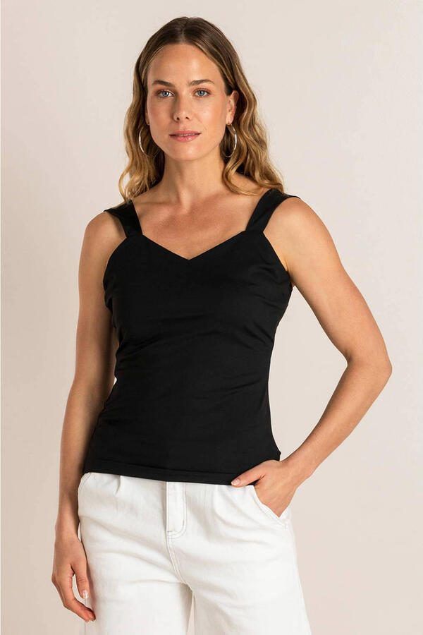 Ivy Beau top travelstof zwart