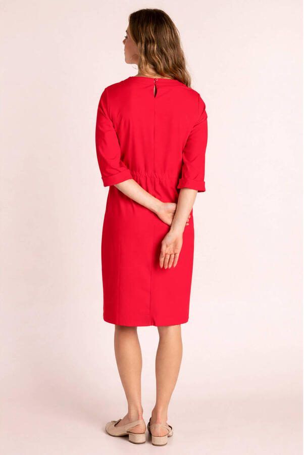 Ivy Beau travelstof midi jurk rood - Foto 2