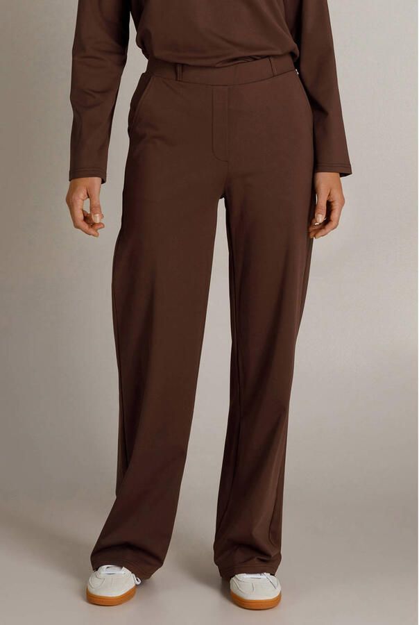 Ivy Beau wide leg broek bruin