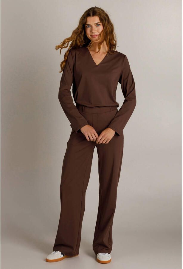 Ivy Beau wide leg broek bruin - Foto 2