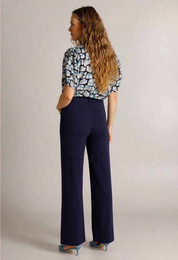 Ivy Beau wide leg broek donkerblauw - Foto 2