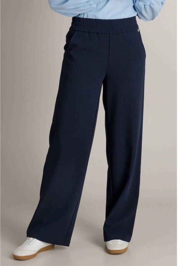 Ivy Beau wide leg broek donkerblauw