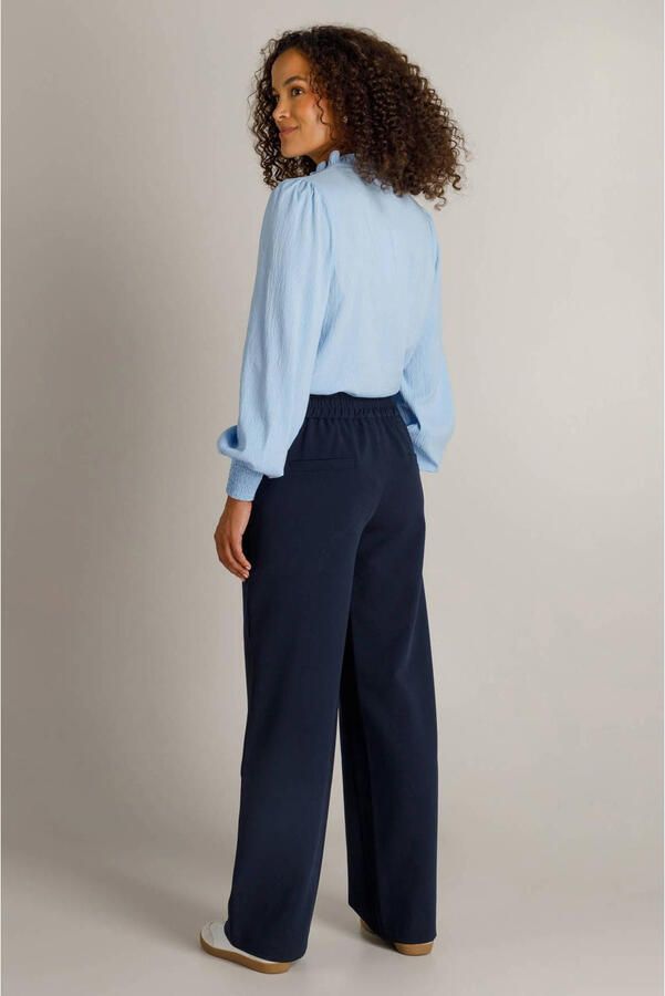 Ivy Beau wide leg broek donkerblauw - Foto 3