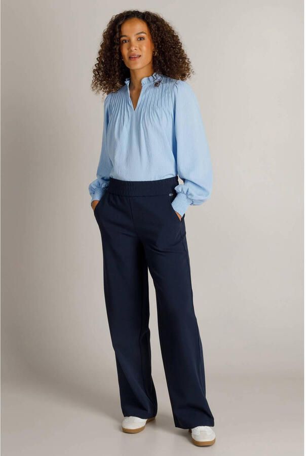 Ivy Beau wide leg broek donkerblauw - Foto 2