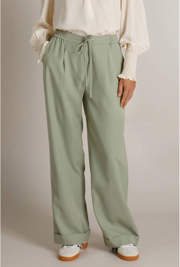 Ivy Beau wide leg broek mintgroen