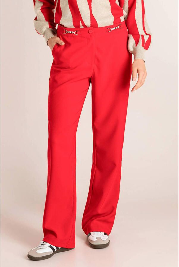 Ivy Beau wide leg broek rood
