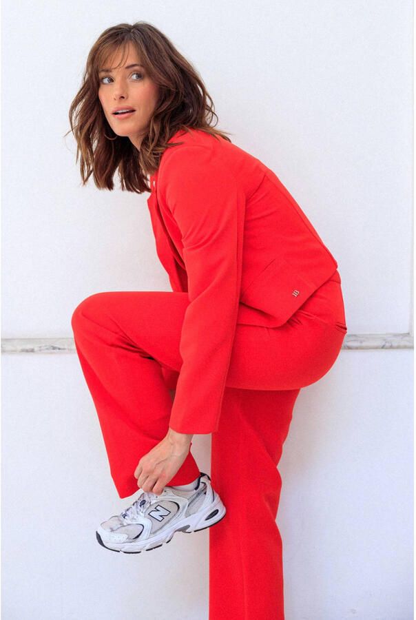 Ivy Beau wide leg broek rood - Foto 2